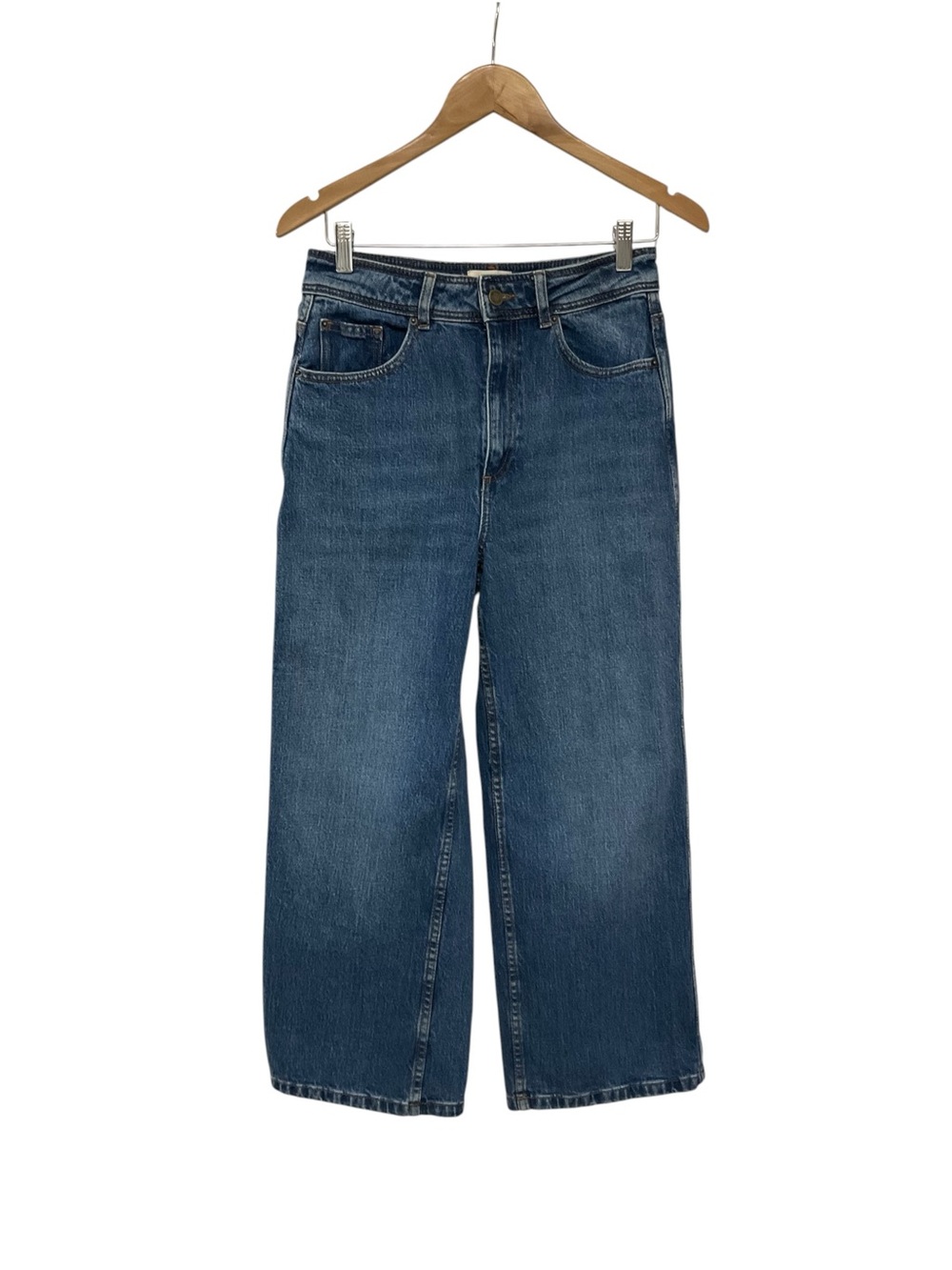 Sezane Wide Leg Crop Denim Jeans 38